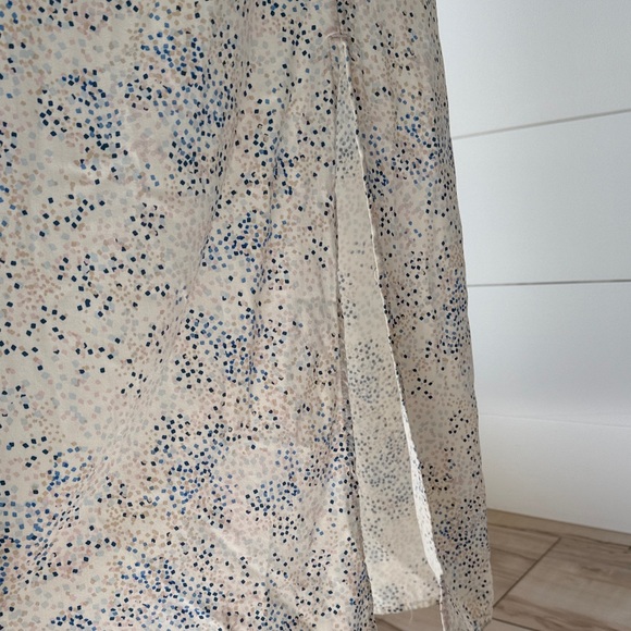 41 Hawthorn Blue and White Patterned Maxi Dress - Picture 3 of 7